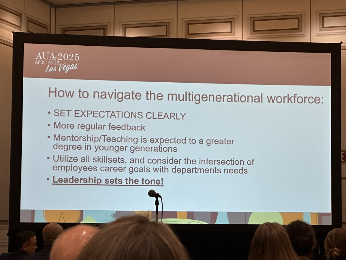 Michelle Van Kuiken, MD (@mvankuikenmd) on Twitter photo SUCH an important and engaging talk on navigating the multigenerational workplace by <a href="/smacdonald_md/">Susan MacDonald, MD</a>
My favorite takeaway slide below 👇🏻
#AUA25 <a href="/UroAcademic/">Society of Academic Urologists</a> SUCH an important and engaging talk on navigating the multigenerational workplace by <a href="/smacdonald_md/">Susan MacDonald, MD</a>
My favorite takeaway slide below 👇🏻
#AUA25 <a href="/UroAcademic/">Society of Academic Urologists</a>