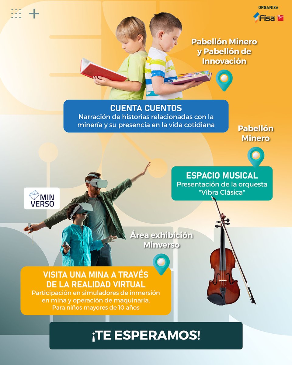 ¡Este sábado 26 de abril vive el Día Ciudadano de <a href="/ExpominOFICIAL/">Expomin</a> 2025! 🎉

Te esperamos en <a href="/EspacioRiesco/">Espacio Riesco</a> entre las 10:00 y las 14:00 hrs para disfrutar en familia de una jornada llena de actividades educativas, culturales y tecnológicas que acercan el mundo de la minería a