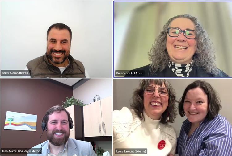 SocieteFM's tweet photo. Un grand merci aux candidat.e.s qui ont pris le temps de nous rencontrer pour discuter des priorités de la francophonie ! @GinetteLavack  @Ted_Falk_ @JaniceMLPCSeine @rahulwaliawpg @TerryDuguid @fcfacanada https://t.co/x1lTUMq6vN