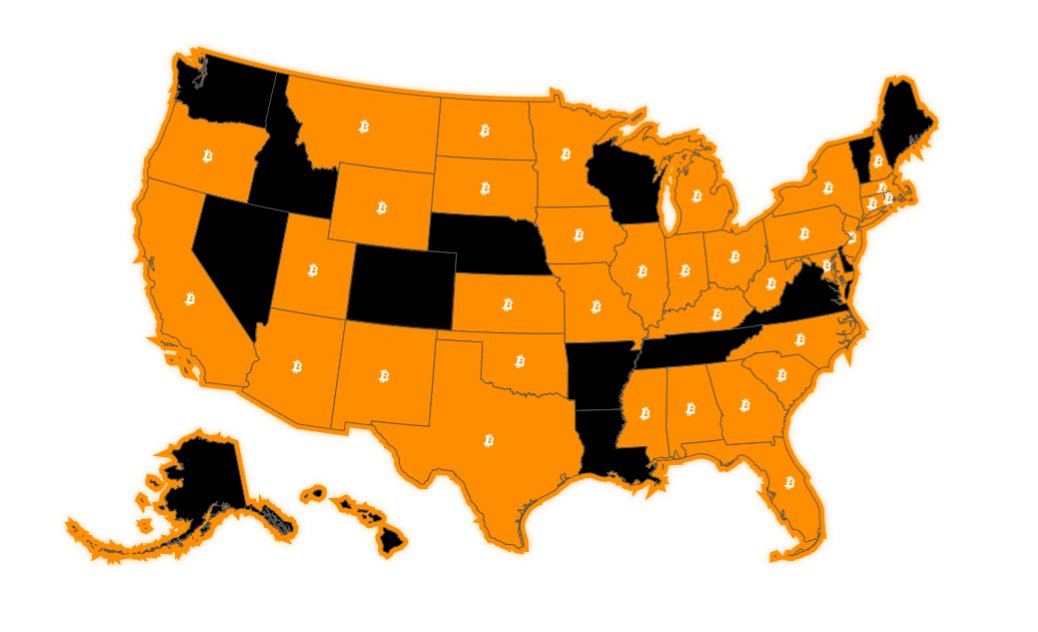 🇺🇲 US STATES BITCOIN BILLS UPDATE:

- 123 Total Bitcoin bills
- 46 Strategic Bitcoin Reserve bills
- 39 'live' SBR's across 21 States