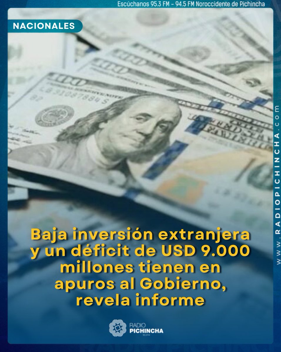 📰 #Nacionales || El informe señala que Ecuador capta, actualmente, menos del 0,5% del PIB en inversión extranjera.
Los detalles ⬇️
radiopichincha.com/baja-inversion…