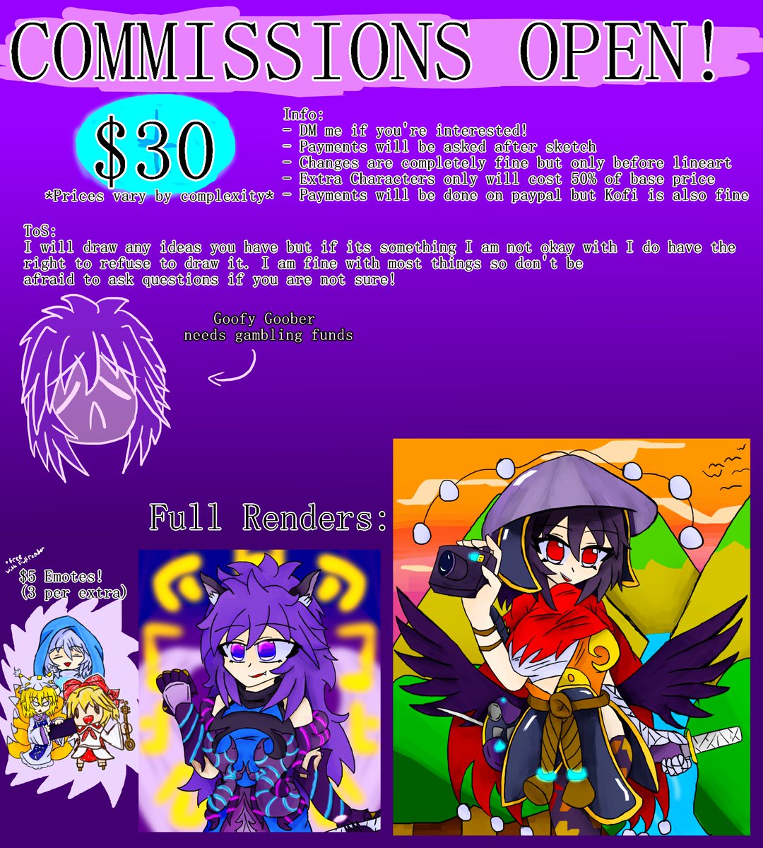 Dreams10203's tweet image. Opening Commissions cause my art streak has returned >:D
Will leave this here for a while :3
