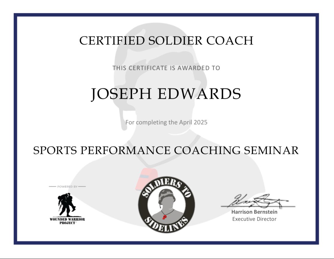 CoachJoeEdwards's tweet image. Another step forward. Grateful for the opportunity to learn, grow, and give back through sport
