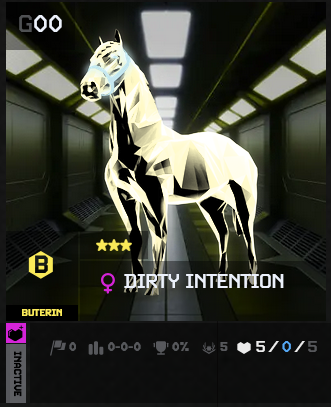 One of the horses in my stable, with pre defined names. What do you think of this name? 🏇
#Zed <a href="/base/">Base</a> <a href="/zed_champions/">ZED CHAMPIONS</a> #PlayToEarn #blockchain