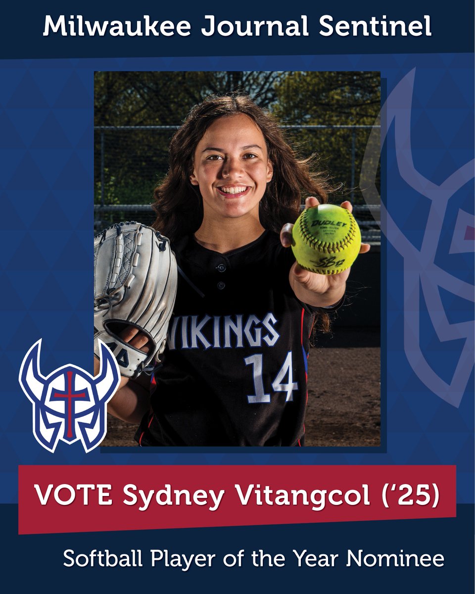 ✅ Sydney needs your votes! 🥎 Sydney Vitangcol ('25) has been nominated for Softball Player of the Year, but she needs your votes to win! 🏆⏰ Voting is open now through Wednesday, April 30, at 3:00 p.m. Vote once per hour per device.
Vote here ➡
jsonline.com/story/sports/h…