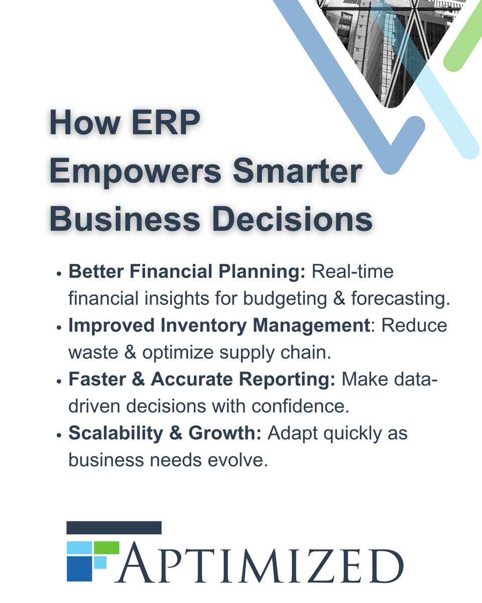 aptimized's tweet image. 📊 How ERP Solutions Enhance Business Decision-Making
Discover how ERP systems improve operational visibility and enable smarter business decisions. Unlock ERP benefits and optimize IT management systems for success.

🔗 Learn more: bit.ly/3ASp81P
#ERPBenefits #aptimized