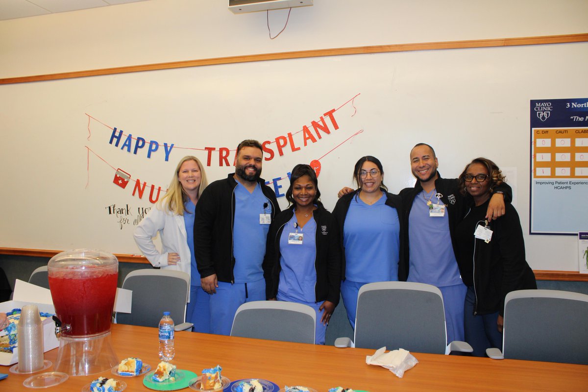 Another Transplant Nurses Week is complete, and our colleagues in the Transplant Center at #MayoClinicFL are celebrating their teams. Thank you to our dedicated nurses for another year of amazing work with our patients. #TransplantSurgery