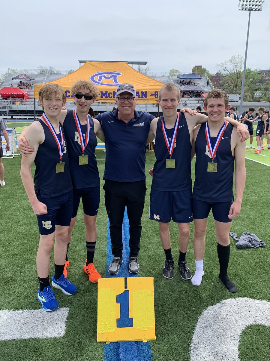 McGTrackField's tweet photo. The boys 4x800 kicked off the day with a championship run to set the tone—came in with a goal and made it happen! https://t.co/0YblMdBl12