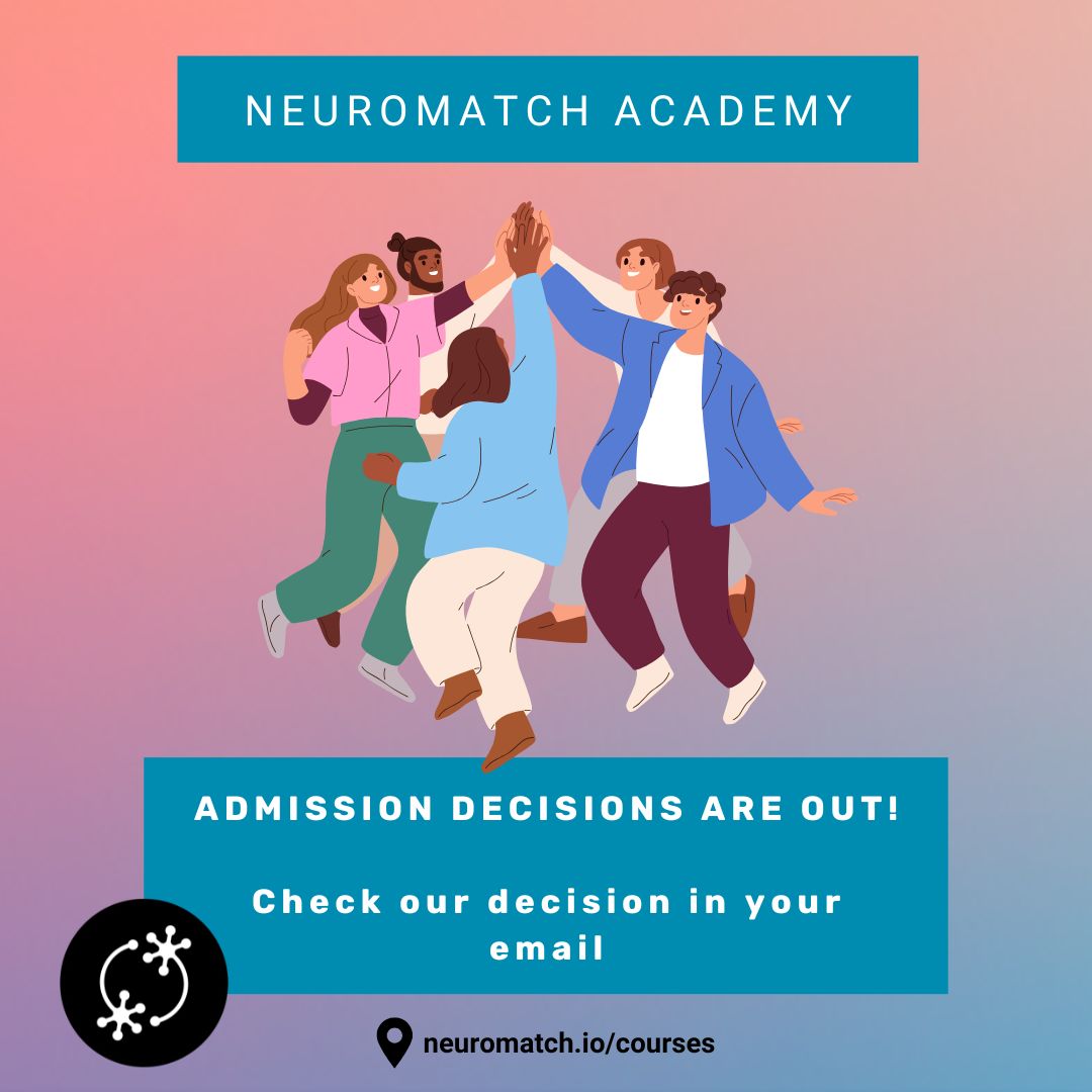 The wait is over! 🎉 Acceptance emails for the 2025 Cohorts of Neuroscience, Climate Science, and AI/ML are out now.

Check your inbox to see if you’ve been offered a spot and make it official by 13 May! 

#Neuroscience #NeuroscienceConference #AfricanNeuroscience #Neuromatch