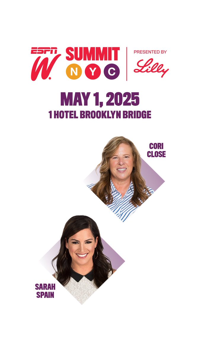 Less than a week away from the <a href="/espnW/">espnW</a> Summit NYC! 

Can’t wait to be back at the gorgeous 1 Hotel Brooklyn Bridge with my fave espnW folks, amazing panelists &amp; some very special guests! Especially excited to chop it up with superstar <a href="/CoachCoriClose/">Cori Close</a>!