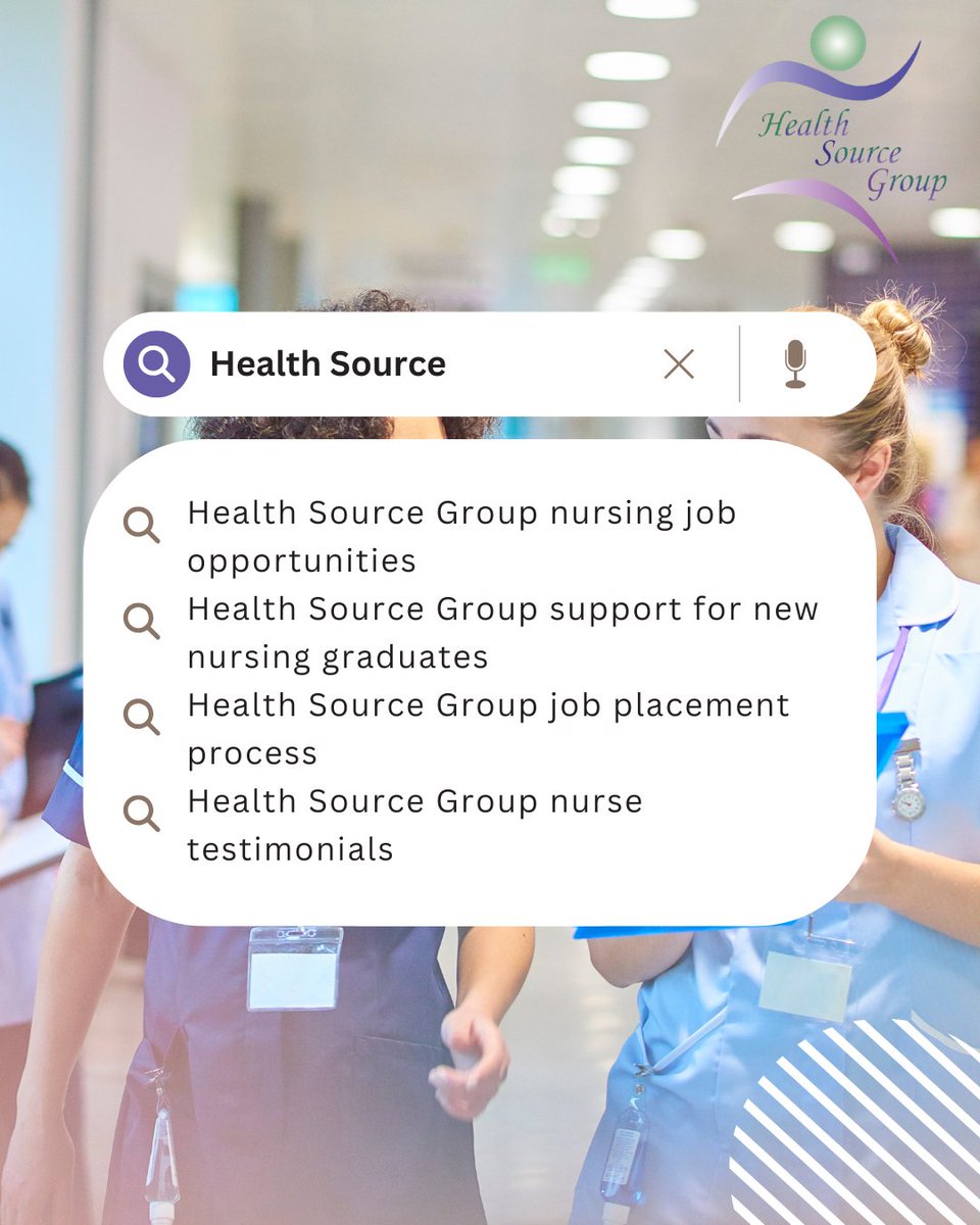 healthsourcegrp's tweet photo. Why Choose Health Source Group?
Dedicated support from our experienced recruitment team. Join a community where your growth and success are our top priorities.​ #HealthSourceGroup #NursingCareers #NurseLife #ProfessionalGrowth #JoinOurTeam https://t.co/8l3RCYK78d