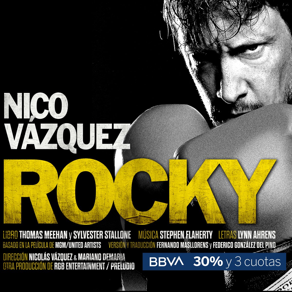 TEATRO │ ROCKY - 2025
La superproducción del año, protagonizada por Nicolás Vázquez y gran elenco, se presentará en el Teatro Lola Membrives de Buenos Aires desde Junio 2025