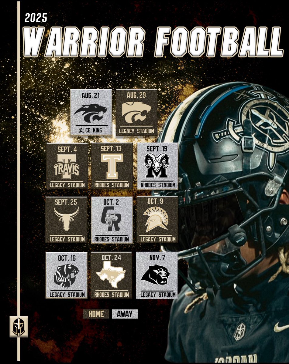 🚨🚨🚨 Sorry for the wait!!! The 2025 Jordan Warriors Football Schedule has officially dropped!!! Mark your calendar, get your shirts ready and start inviting your friends!!! 
#TEAMoverME #EarnIT #BeGreat 
#txhsfb #GipperFree