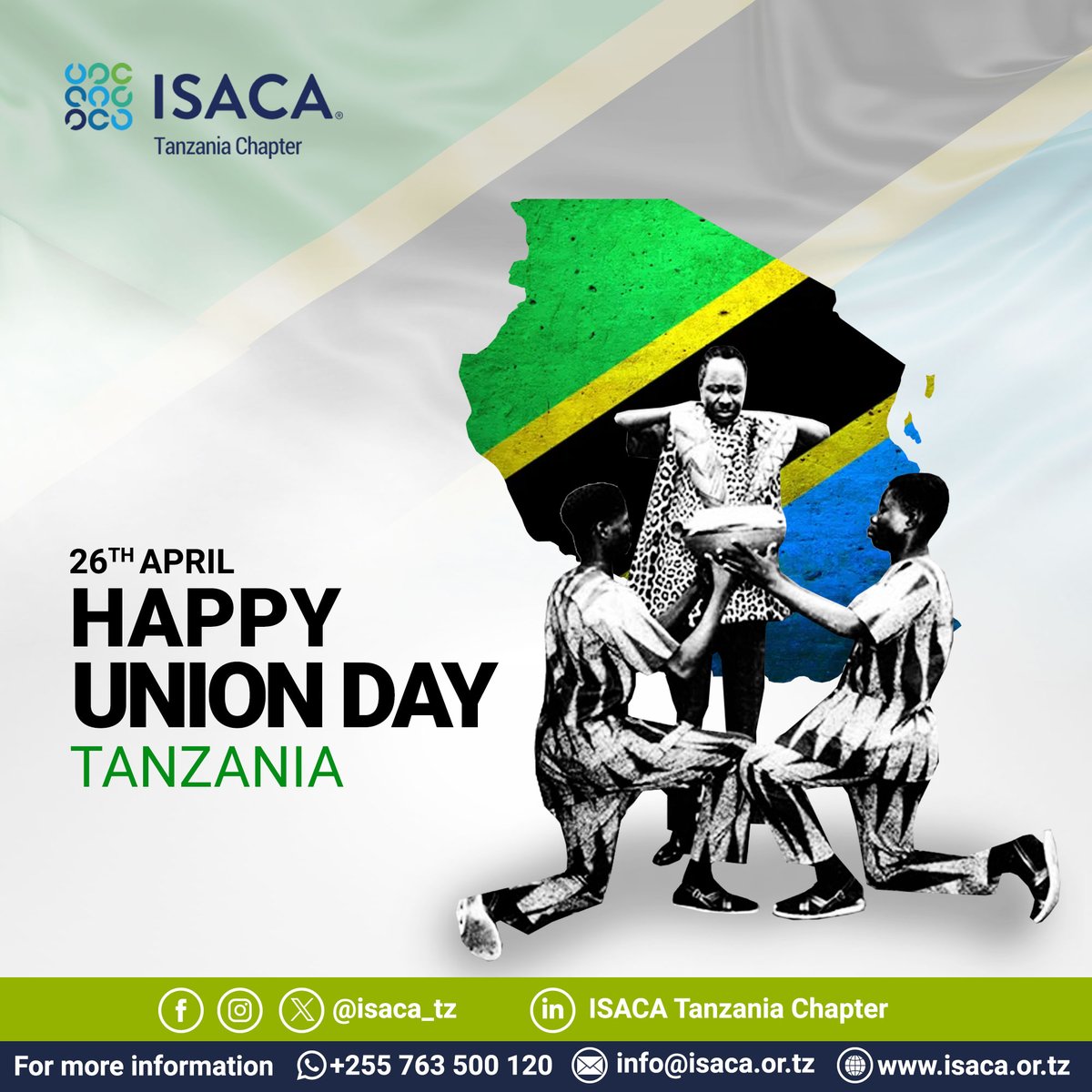 isaca_tz's tweet photo. May we continue to build a future rooted in collaboration, integrity, and national pride. Happy Union Day!
#isacatz #isaca https://t.co/Fjd7SRGQiM