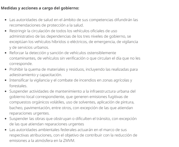 🧵Medidas y acciones a cargo del gobierno: