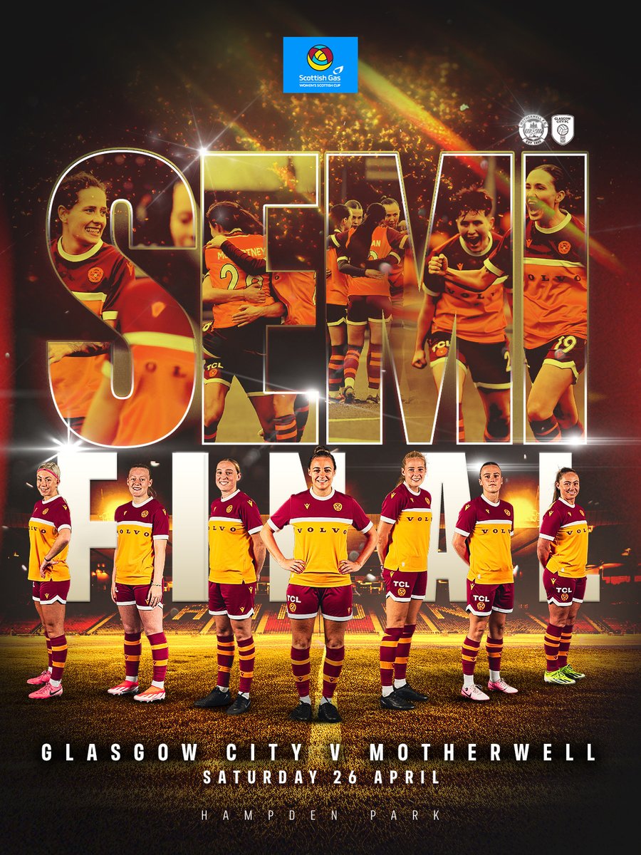 The Scottish Cup Semi-Final 👊🧡

🎟️ bit.ly/42AGqkk
📺 <a href="/BBCSportScot/">BBC Sport Scotland</a>

// Glasgow City v Motherwell.
