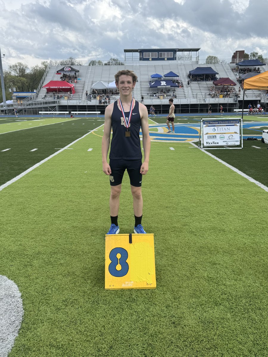 McGTrackField's tweet photo. Young sophomore Moshe Dale sneaks onto the medal stand today—exciting things ahead for him! https://t.co/brz1ibcsWT