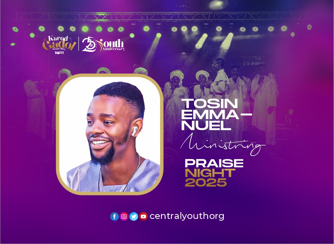 centralyouthorg's tweet photo. Guest artist alert!
.
Take a glimpse at tonight's Ministers tonight at Youth Praise Night!
.
Join us live:
Facebook: https://t.co/RyYf3KFpvi
Youtube: https://t.co/CsqtZtAmx7
.
#Centralyouthorg #kavodgadol #cyo25ya #ccyo #cyoanniversary  #fyp #abujacele #celeyouths #kg2025 https://t.co/GeNHvBY59V
