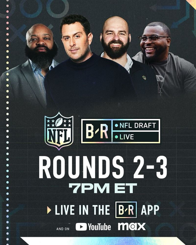 Night 2 NFL Draft coverage with <a href="/AdamLefkoe/">Adam Lefkoe</a> <a href="/DP_NFL/">Full-Time Dame 💰</a> and <a href="/InTheBleachers/">Michael Felder</a> on the <a href="/BleacherReport/">Bleacher Report</a> App