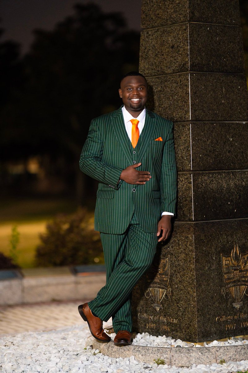 FAMU_1887's tweet image. When you think about where you started, you have every right to BRAGG 🎓🧡💚🎉 

Meet Kameron Brock from Dothan, Alabama. He will be receiving a Bachelor of Science degree in Construction Engineering Technology.

Congratulations! #FAMUMADE
