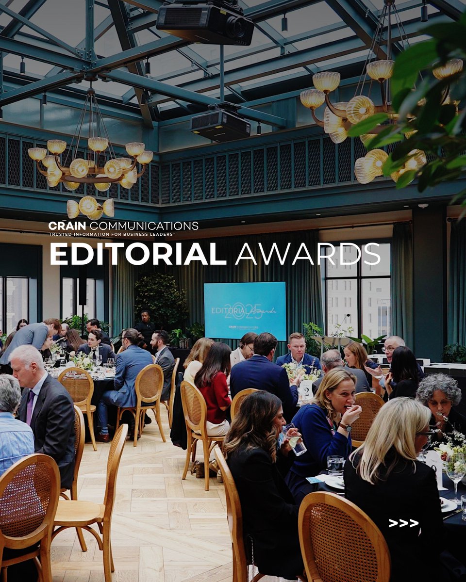 CrainComm's tweet image. A heartfelt thank you to our editorial teams who continue to push boundaries and elevate the work of journalism across Crain. As @kccrain closed the night, he reminded us that his grandfather, G.D. Crain, would indeed be proud. Read the full story: crain.com/news/2025-crai…