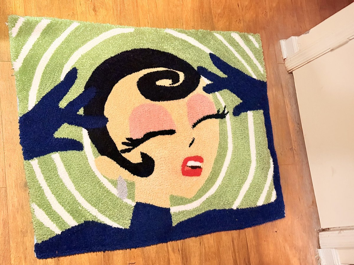 Call_MeChelle's tweet image. Agent HoneyDew Here To Blow Ya Mind! 
•
•
#fiberartist #rugtufting #dexterslaboratory #agenthoneydew #tuftingart #customrugs