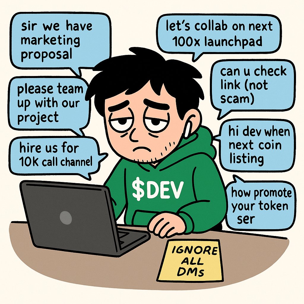 imdevonsol's tweet photo. dev brain can no longer distinguish between humans and bots

marketing proposal?
straight to the shadow realm

#DMFatigue #CryptoDev #PumpFun https://t.co/k740rNMOW4