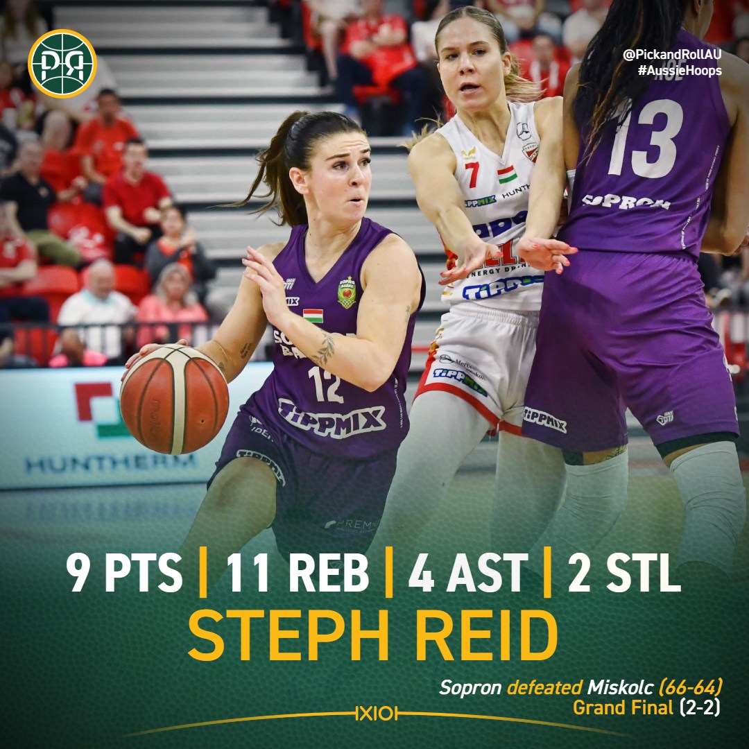 Steph Reid and Sopron bounced back in grand final series game 4 to defeat Miskolc 66-64, forcing a deciding game 5 in Hungary!🙌
#AussieHoops