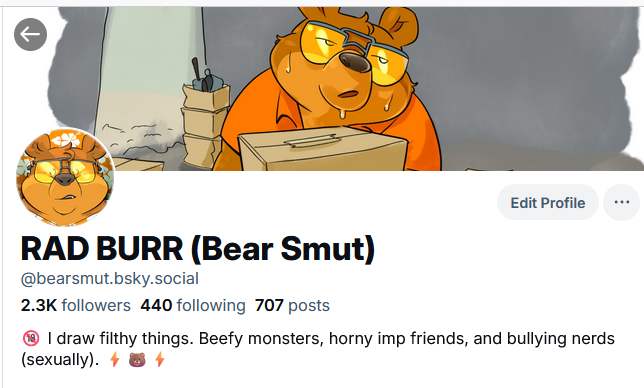 Bear Smut (Radd Burr) tweet media