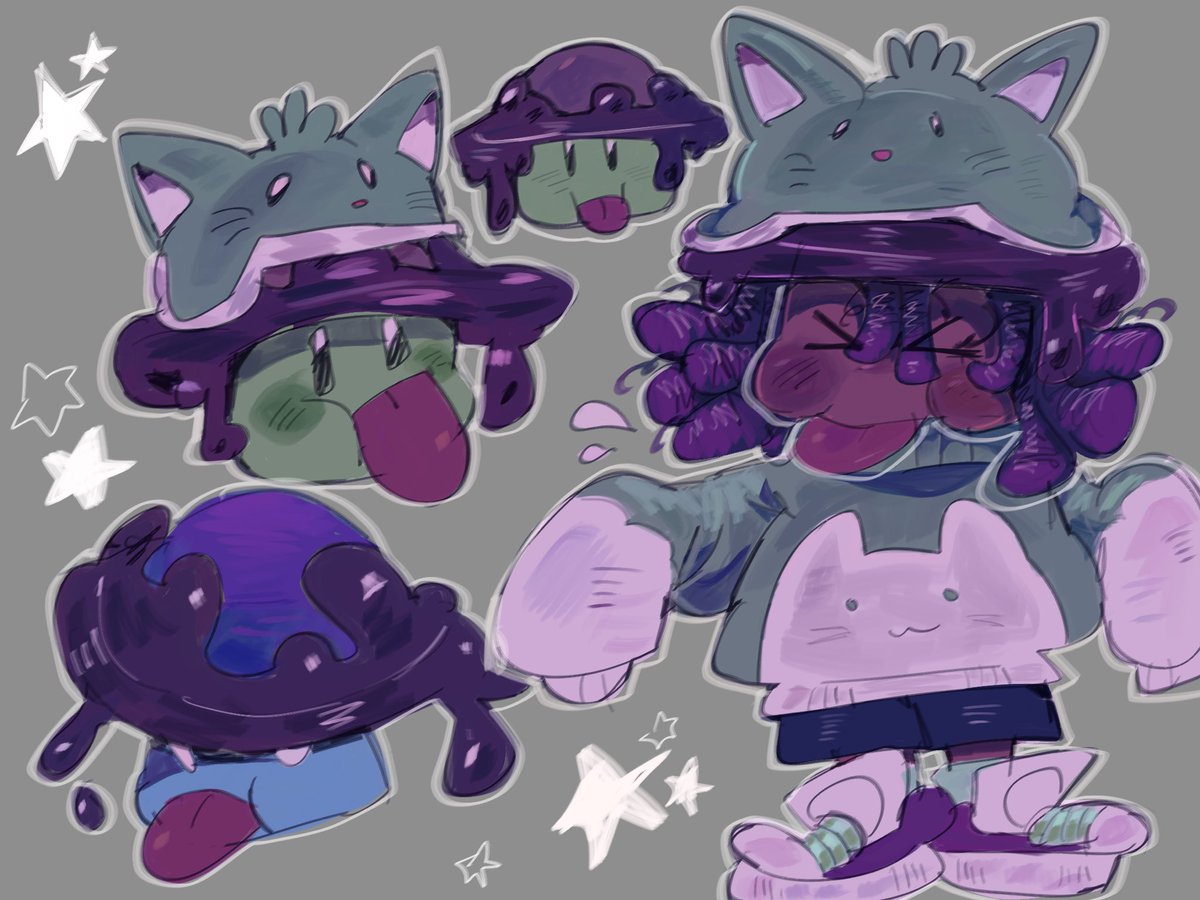 travsaus's tweet image. very busy but heres shadow shroom from the hit video game plants vs zombies 2 its about time ok bye