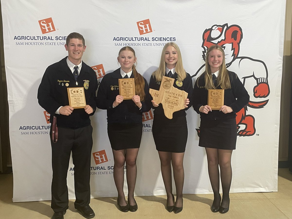 Congratulations to the Ag Sales Team who just won state!  They will advance to the National Competition in Indianapolis!  Way to go Cats!  #BECATS