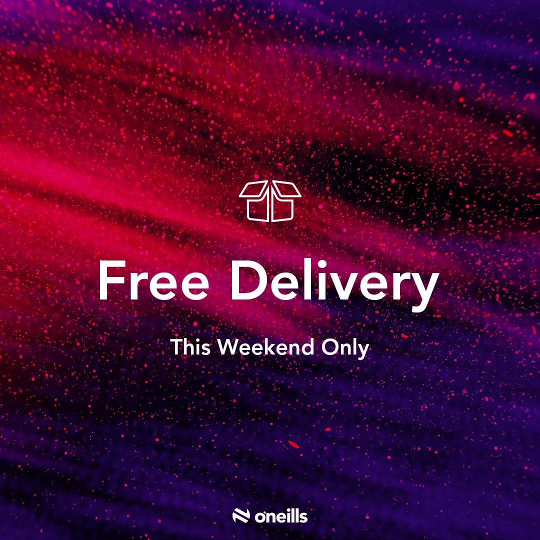 O’NEILLS WEEKEND OFFER:
 
We are running a Free Delivery offer this weekend throughout our website including your online clubshop.
 
You may wish to share this with your members.
 
Regards
Online Club Shops
 
Ends Midnight Sunday
T&amp;Cs apply