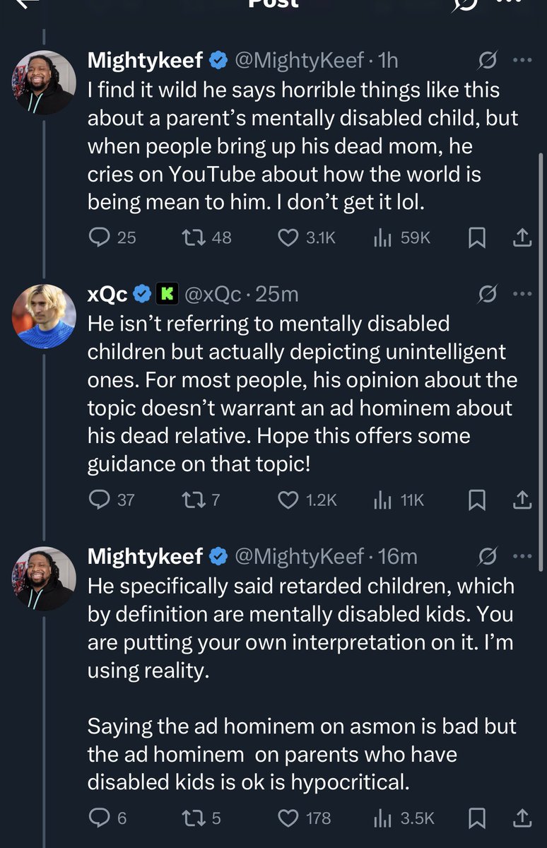 MightyKeef's tweet image. I try my best not to pay attention to XqC, but I found out for myself just how
Stupid he is.