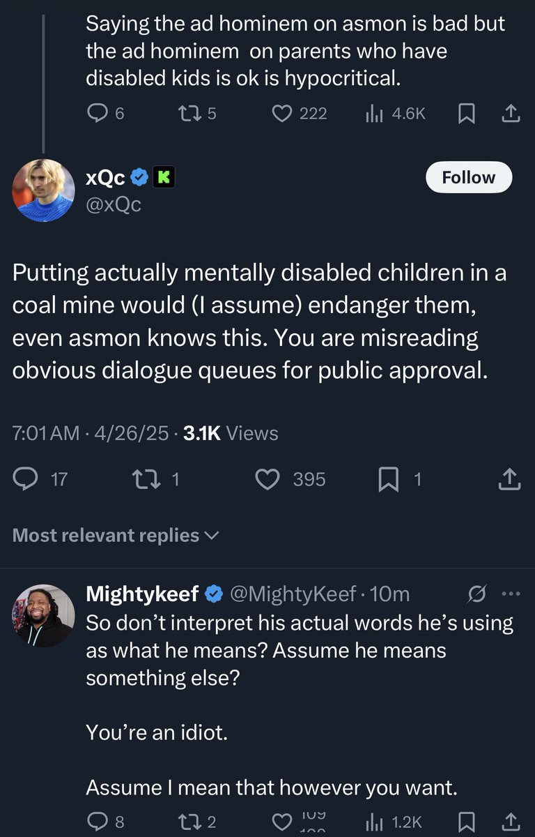 MightyKeef's tweet image. I try my best not to pay attention to XqC, but I found out for myself just how
Stupid he is.