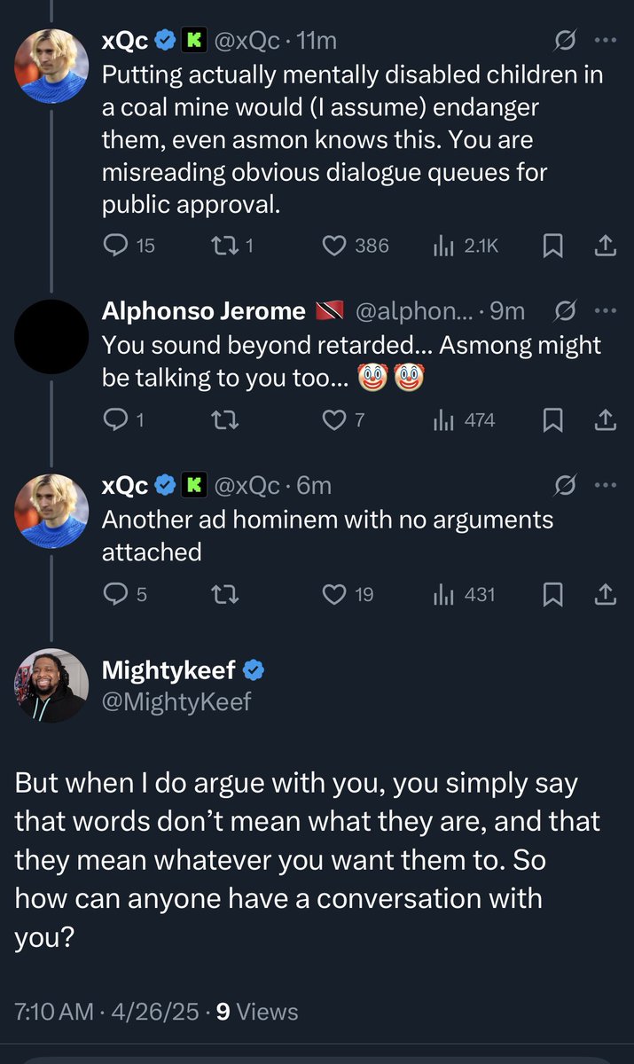 MightyKeef's tweet image. I try my best not to pay attention to XqC, but I found out for myself just how
Stupid he is.