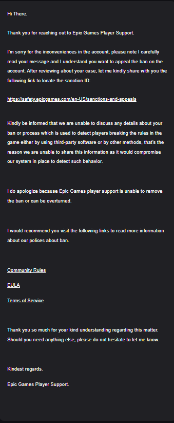 MBoss6920's tweet photo. Fortnite Sanction ID's update. As always Epic Games Support are useless gave me no sanction ID so i guess we'll just have to wait and see.
 #fortniteunban #fortnite #unban https://t.co/ZGLwRYSsrc