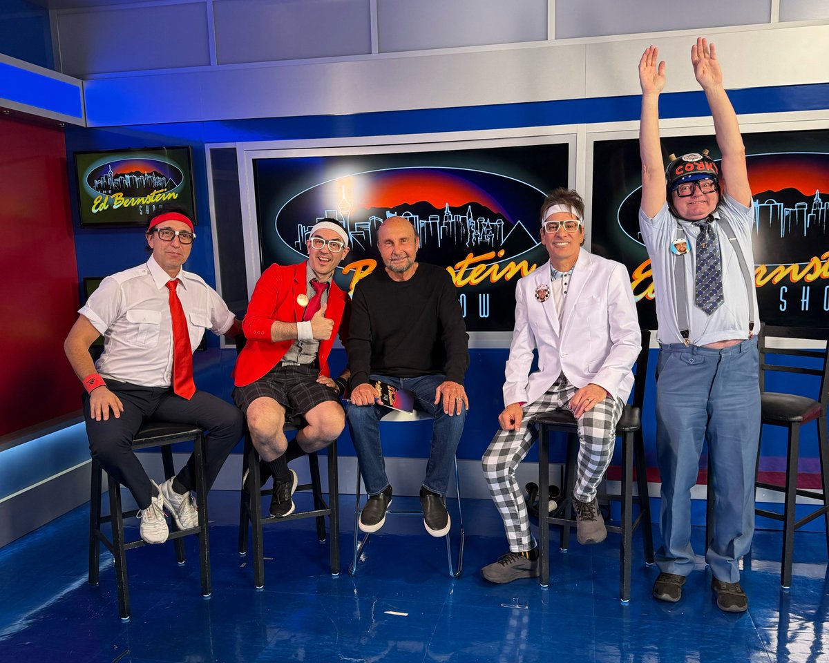 EdMBernstein's tweet image. Get ready to nerd out with The Spazmaticson The Ed Bernstein Show!
This group of insanely talented musicians—Alex Papa, Paul Johnson, Jimmy Oleson, and Darren Harkema—bring the best (and worst) of ’80s pop and new wave back to life with high-energy performances and outrageous…