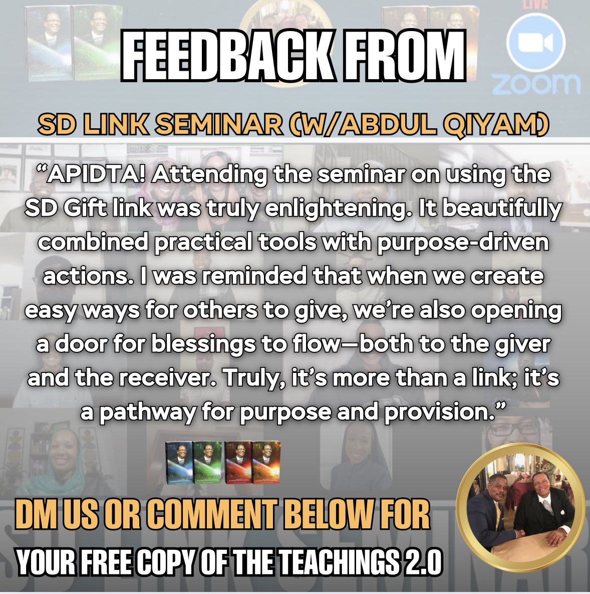 NOIWaxahachie's tweet image. APIDTA! ✊🏾 Here’s a few remarks of feedback that was shared regarding last night's SD Link Seminar from the believers! @BrotherQiyam 

#NationofIslam

#GodFamilyNation

#6thMosque

#NOIWaxahachie

#SDGIFT