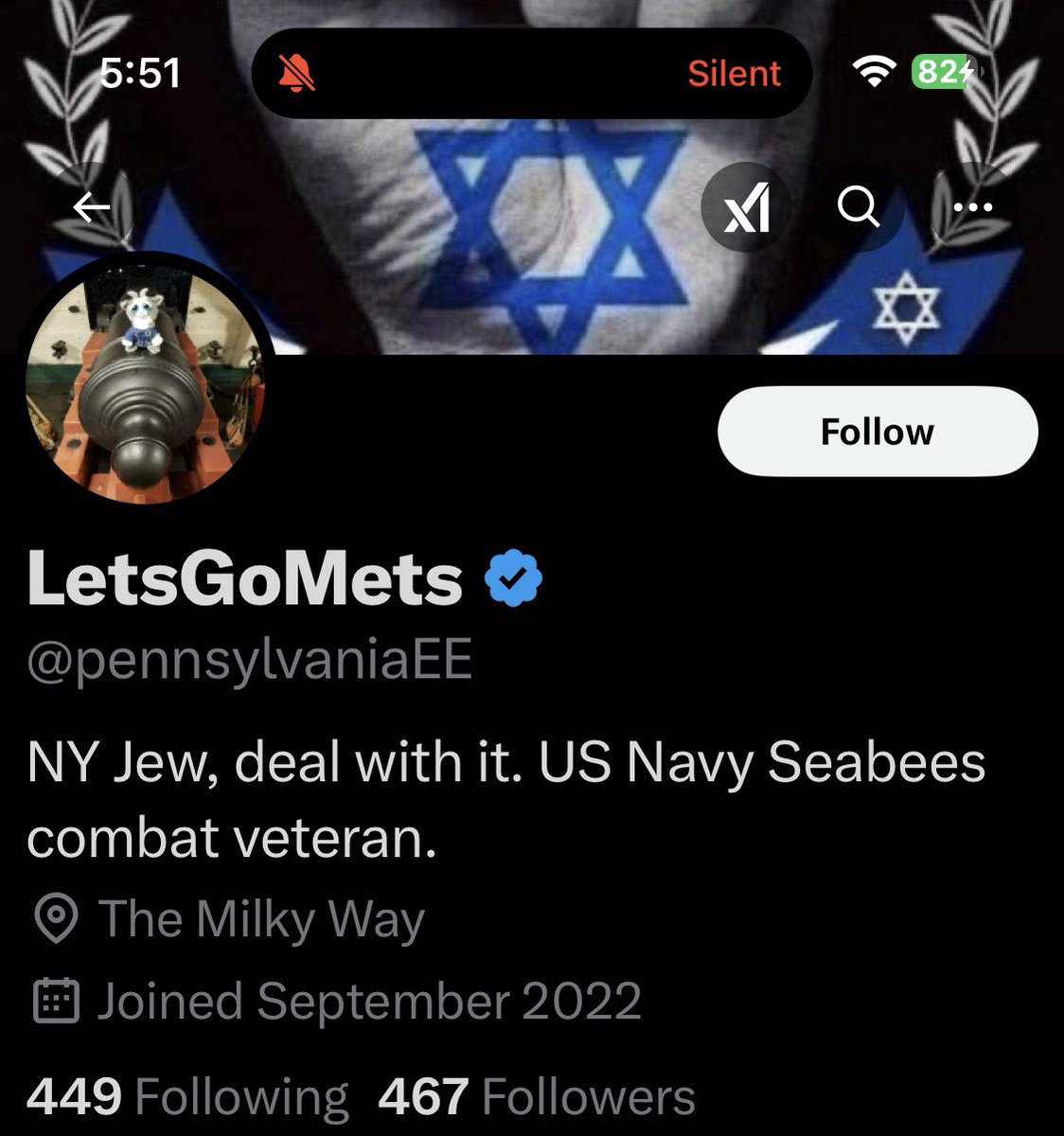 Conservative Cat (@lynnhall268) on Twitter photo Please give <a href="/pennsylvaniaEE/">LetsGoMets</a> a follow and a repost or shoutout to show our great for his service.
US Navy Seabees Combat Veteran
Thank you for your service. We appreciate you.
*These shoutouts are unsolicited and a show of gratitude and respect and are not a request for a Please give <a href="/pennsylvaniaEE/">LetsGoMets</a> a follow and a repost or shoutout to show our great for his service.
US Navy Seabees Combat Veteran
Thank you for your service. We appreciate you.
*These shoutouts are unsolicited and a show of gratitude and respect and are not a request for a