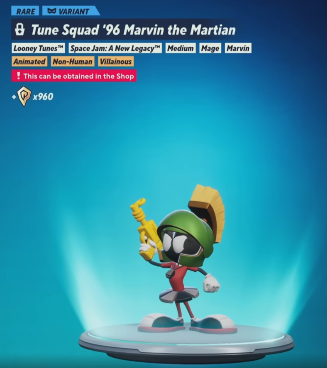 WarnerBros_Char's tweet photo. 9th Warner Bros. Character of the Day is:
Tune Squad '96 Marvin from MultiVersus

#WarneroftheDay #MultiVersus #LooneyTunes #SpaceJam #WarnerBros #WarnerBrosGames #PlayerFirstGames https://t.co/mnhPoWLngf