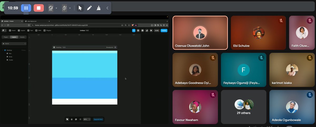 MentorshipWG's tweet image. Our No-Code Framer Session was a blast!

Thank you, @ozenua_, for making it so practical and simple.

If you missed it, don’t worry. We’ve got more sessions coming.
👉 Join our WhatsApp community so you don’t miss a thing: lnkd.in/dArNywZg

#MWG #Framer #designerscommunity