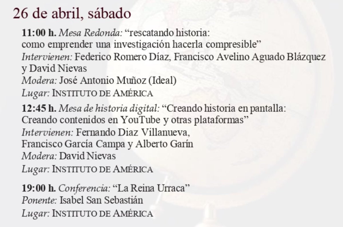 Programación del Sábado 26 de abril.

533 Aniversario de las Capitulaciones de Santa Fe 

🔗 Consulta la programación completa en capitulacionessantafeoficial.es (Enlace en bio)

📲 Comparte, comenta y prepárate para vivir 
#capitulacionesdesantafe2025