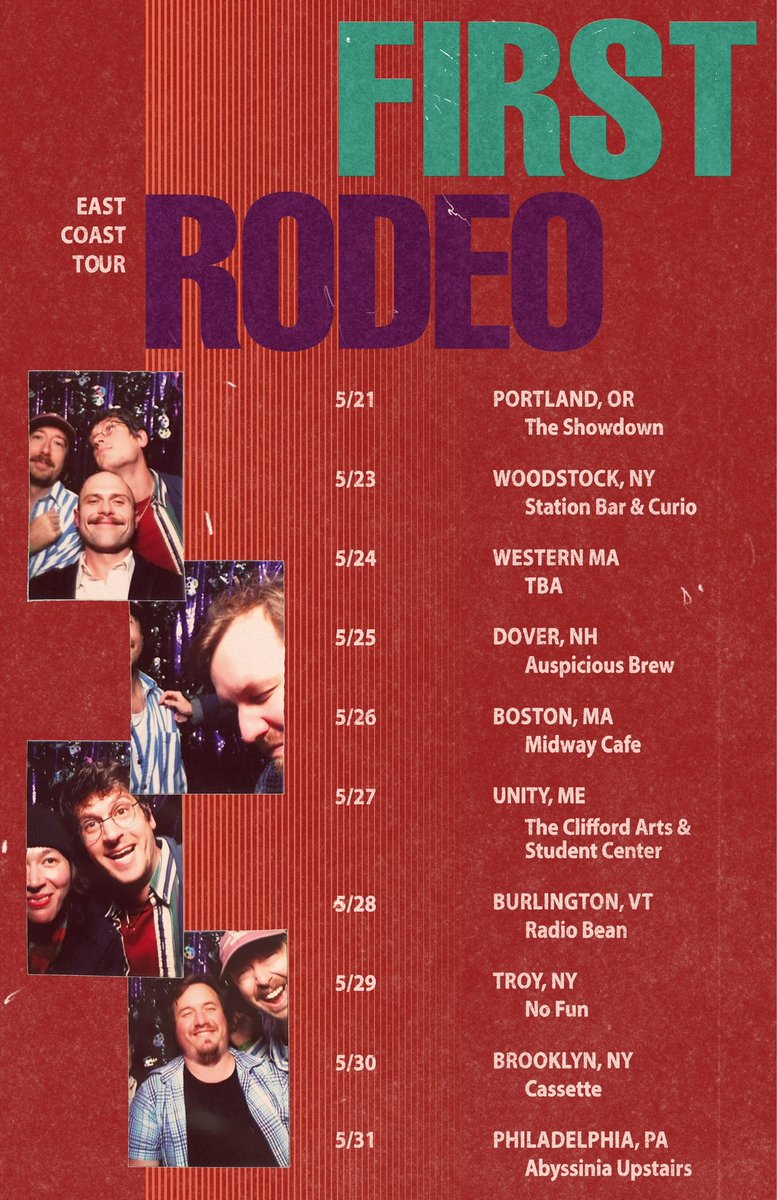 first rodeo east coast jaunt next month. album out 5/16