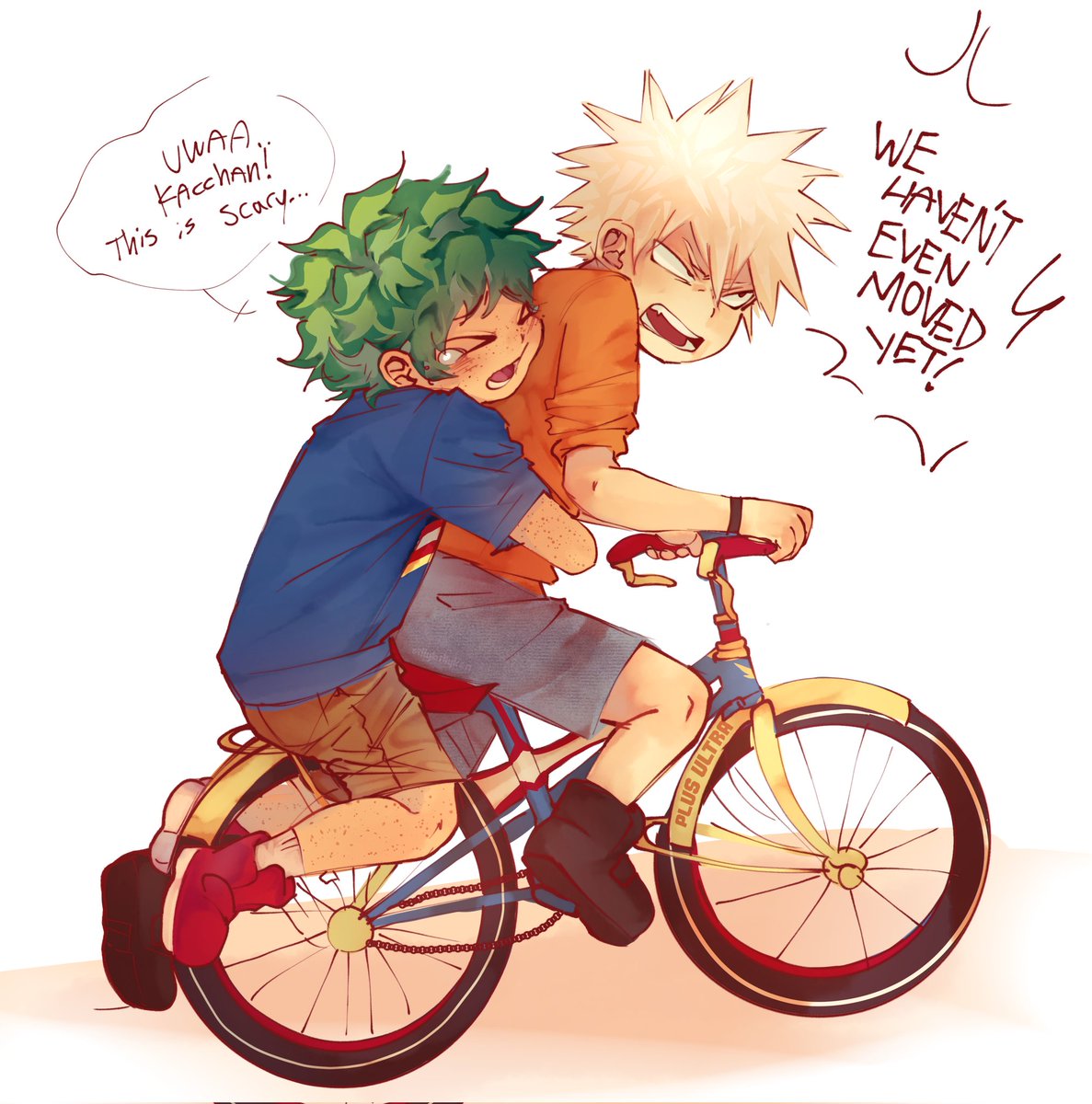 sillybillyken's tweet photo. izuku got a new bike https://t.co/Df0wMQqMHG
