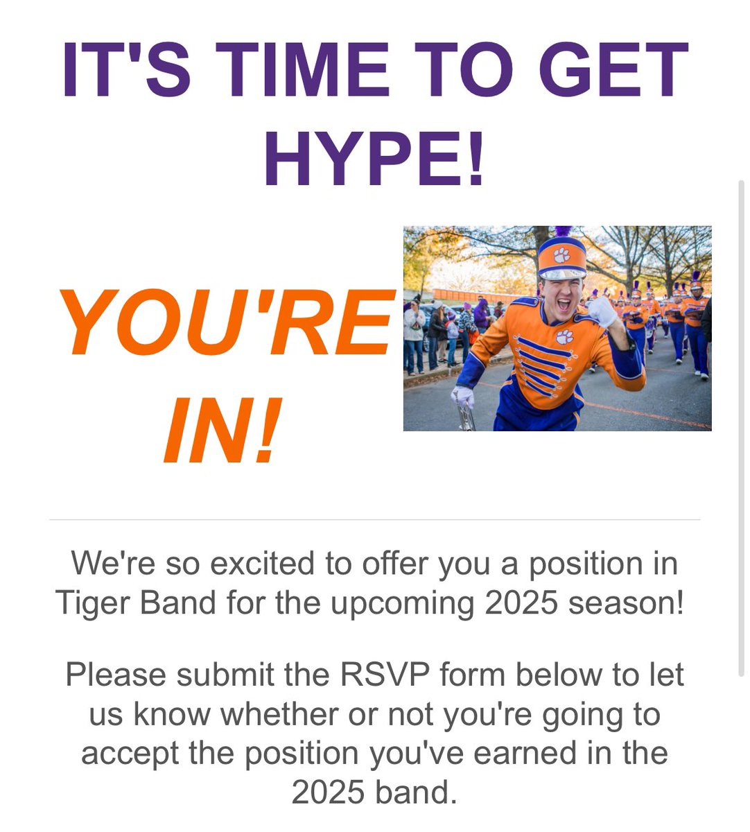 Tom Connery (@thomasconnery) on Twitter photo It’s official. My son is going to be in the <a href="/ClemsonUniv/">Clemson University</a> Tiger Band! Exciting times ahead. He was band captain his senior year. Loves marching and playing his trumpet. 🎺 It’s official. My son is going to be in the <a href="/ClemsonUniv/">Clemson University</a> Tiger Band! Exciting times ahead. He was band captain his senior year. Loves marching and playing his trumpet. 🎺