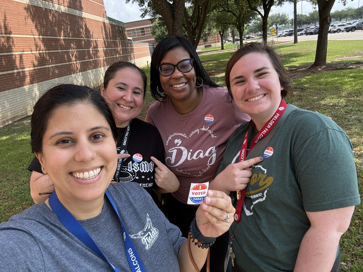Proud to have casted our ballot! #katyisdvotes #wevoted <a href="/katyisd/">Katy ISD</a> <a href="/FielderElem/">Edna Mae Fielder Elementary</a>