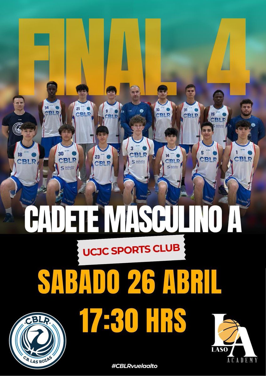 Rey del Alar🇪🇸🇪🇸 (@dsmppj) on Twitter photo Enhorabuena <a href="/cblasrozas/">CB Las Rozas</a> y a su equipo Cadete Masculino por haber llegado aquí. Todo un éxito. Ahora solo queda disfrutar, pelear y soñar mañana en la #F4 de <a href="/FBMadrid/">Fed. Bcto. de Madrid</a>. Grandes!!! Enhorabuena <a href="/cblasrozas/">CB Las Rozas</a> y a su equipo Cadete Masculino por haber llegado aquí. Todo un éxito. Ahora solo queda disfrutar, pelear y soñar mañana en la #F4 de <a href="/FBMadrid/">Fed. Bcto. de Madrid</a>. Grandes!!!