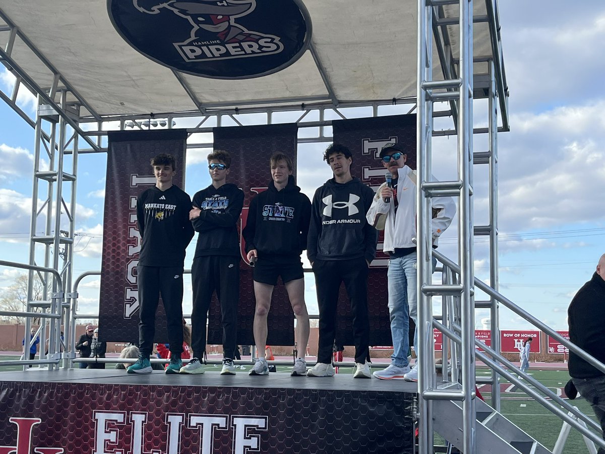 Hamline Elite Meet Champs 7:55.13
Jackson Henkels, Andrew Stoltman, Audi Thom, Dayton Clobes