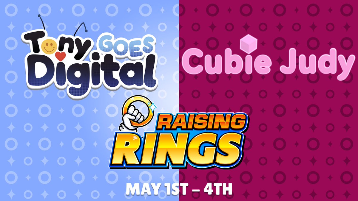 CubieJudy's tweet photo. Me and @TonyGoesDigital will be participating in  @SamsProStation's Raising Rings fundraiser! 

We'll both be streaming on our respective Twitch channels playing whatever Sonic game we feel like!

Let's raise some money for charity! https://t.co/VGIrieNdbs