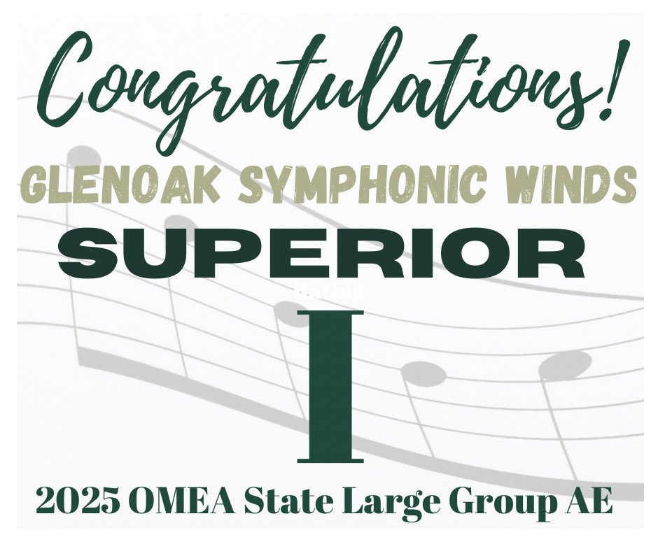 Great job today Symphonic Winds! <a href="/PlainLocal/">Plain Local Schools</a> #glenoak #omea